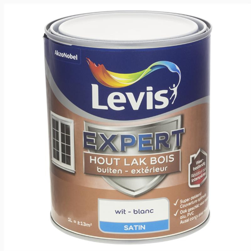 Laque extérieure spécial bois "EXPERT" blanc satin - LEVIS