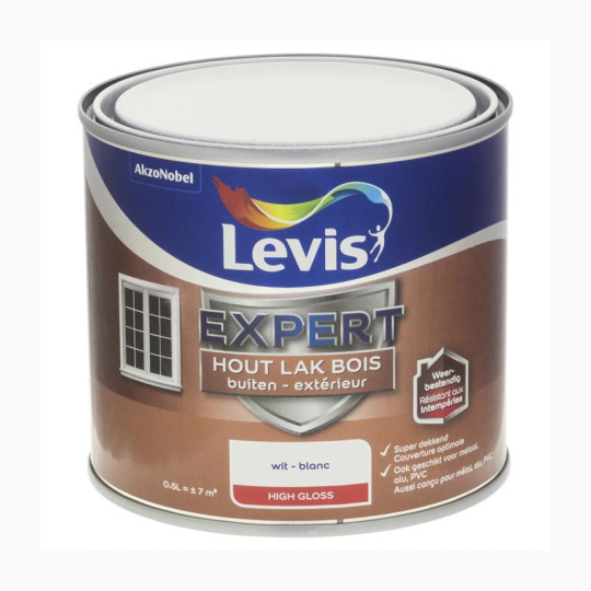 Peinture bois "EXPERT" extérieure blanc brillant - LEVIS