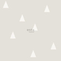 Papier peint enfant gris clair à motif Petits Triangles - Little Bandits - ESTA HOME