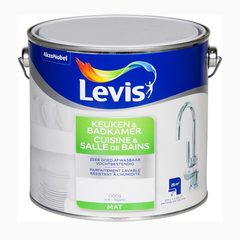 Peinture intérieure spéciale boiserie EXPERT blanche effet mat - 2,5L -  LEVIS