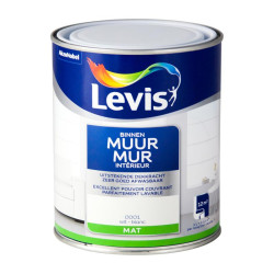Peinture intérieure spéciale MUR blanc mat - 1 L - LEVIS