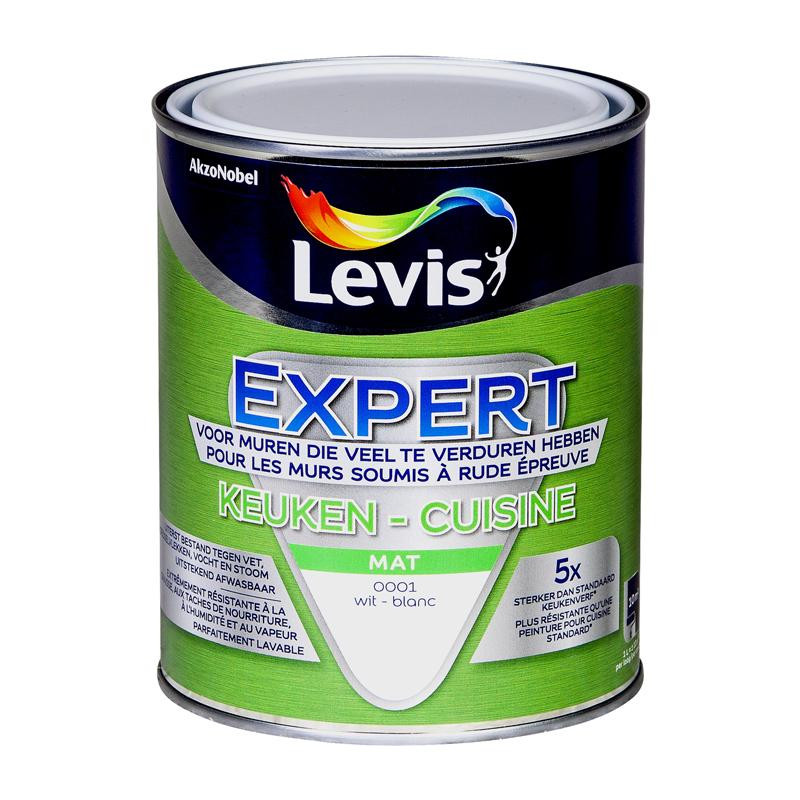 Peinture murale spéciale cuisine"EXPERT" blanc mat - LEVIS