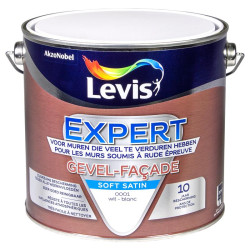Peinture extérieure spéciale façade "EXPERT" blanc satin - 2,5L - LEVIS