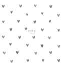 Papier peint Cœurs noir et blanc - LITTLE BANDITS - Esta Home - 138914