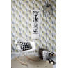 Papier peint intissé enfant Triangles jaune ocre et gris - Little Bandits - ESTA HOME