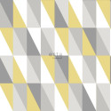 Papier peint Triangles jaune ocre et gris - LITTLE BANDITS - Esta Home - 138921