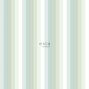 Papier peint enfant Rayures arc-en-ciel vert menthe - Little Bandits - ESTA HOME