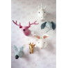 Papier peint enfant Nuages rose clair et blanc - Little Bandits - ESTA HOME