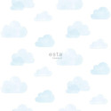Papier peint Nuages bleu clair et blanc - LITTLE BANDITS - Esta Home - 138930
