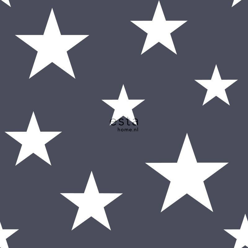 Papier peint Etoiles bleu foncé - LITTLE BANDITS - Esta Home - 138933