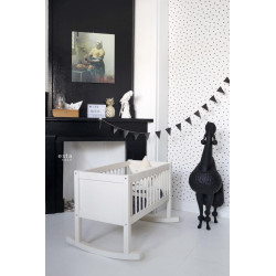Papier peint Petits Points noir et blanc - LITTLE BANDITS - Esta Home - 138934