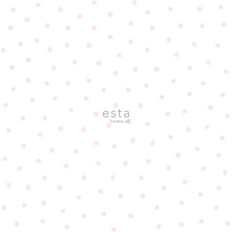 Papier peint Petits Points rose clair et blanc - LITTLE BANDITS - Esta Home - 138936