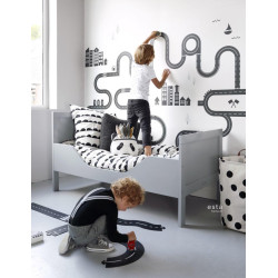 Papier peint Rue dessinée noir et blanc - LITTLE BANDITS - Esta Home - 158835