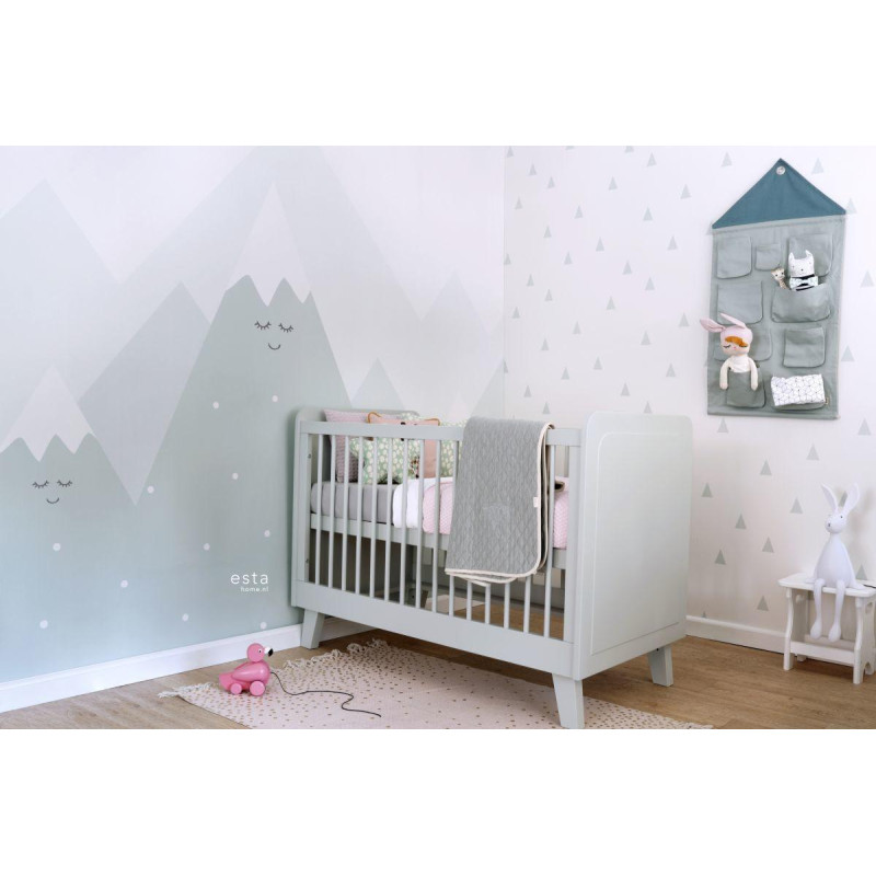 Papier peint Montagnes vert menthe - LITTLE BANDITS - Esta Home - 158839