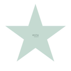 Papier peint Grande étoile vert menthe - LITTLE BANDITS - Esta Home - 158841