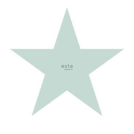 Papier peint Grande étoile vert menthe - LITTLE BANDITS - Esta Home - 158841