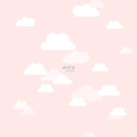 Papier peint mural enfant motif Nuage - rose clair - Little Bandits - ESTA HOME