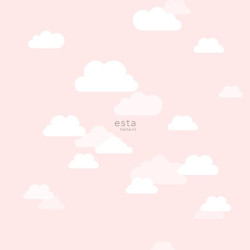 Papier peint Nuage - rose clair - LITTLE BANDITS - Esta Home - 158843