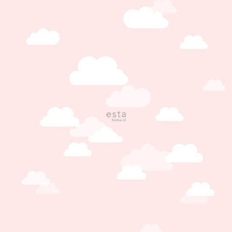 Papier peint Nuage - rose clair - LITTLE BANDITS - Esta Home - 158843