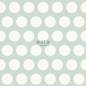Papier peint intissé enfant à motif petits points vert menthe  - Little Bandits - ESTA HOME