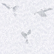Papier peint vinyle sur intissé BIRDY gris - Collection Sunny Day - CASELIO