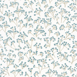Papier peint Poppy bleu or - SUNNY DAY - Caselio - SNY100256032
