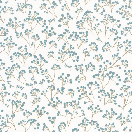 Papier peint Poppy bleu or - SUNNY DAY - Caselio - SNY100256032