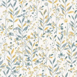 Papier peint Laura jaune bleu - SUNNY DAY - Caselio - SNY100266020