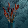 Papier peint intissé walter irisé turquoise - Collection OXFORD - Casadeco