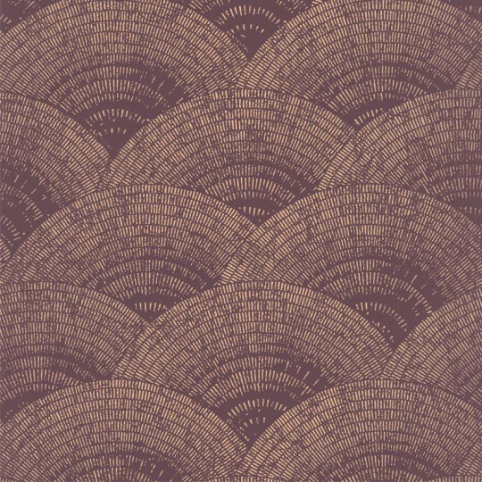 Papier peint intissé walter bordeaux rose gold - Collection OXFORD - Casadeco