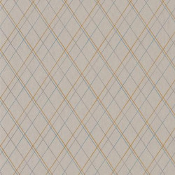 Papier peint Oliver lin, pétrole et orange - OXFORD - Casadeco - OXFD84131510