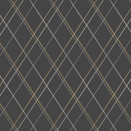 Papier peint Oliver noir - OXFORD - Casadeco - OXFD84139529