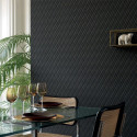 Papier peint intissé OLIVER noir  - Collection OXFORD - Casadeco