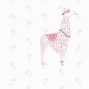 Papier peint intissé LAMASTE rose - Collection GIRL POWER - CASELIO