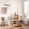 Papier peint intissé BOHO bleu - Collection GIRL POWER - CASELIO