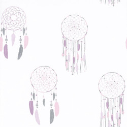 Papier peint Catch your Dreams mauve  - GIRL POWER - Caselio - GPR100785107