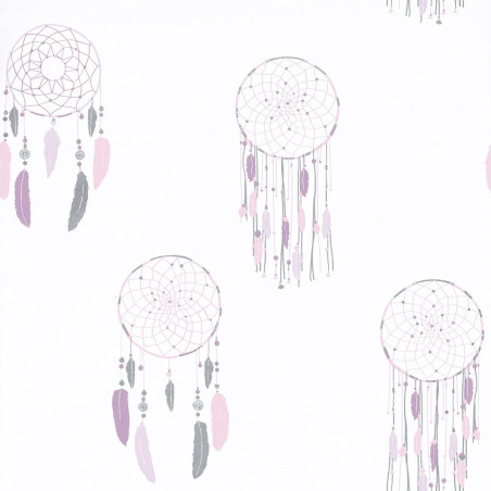 Papier peint Catch your Dreams mauve  - GIRL POWER - Caselio - GPR100785107