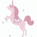 Papier peint intissé Princess unicorns mauve - Collection GIRL POWER - CASELIO
