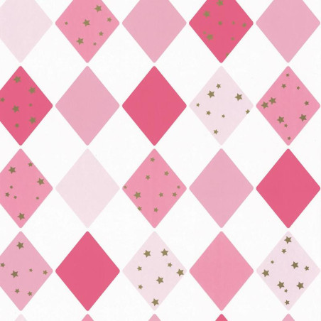 Papier peint Shine Bright Like A Diamond rose - GIRL POWER - Caselio - GPR100814109