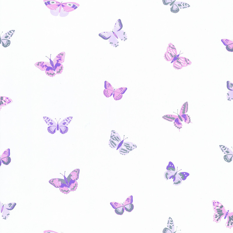 Papier peint Let's Fly mauve - GIRL POWER - Caselio - GPR100825818