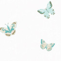 Papier peint intissé  LET'S FLY vert - Collection GIRL POWER - CASELIO