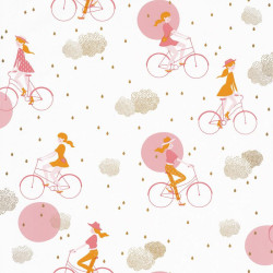 Papier peint Lucy In The Sky rose - GIRL POWER - Caselio - GPR100844928