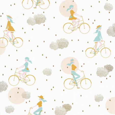 Papier peint Lucy In The Sky bleu - GIRL POWER - Caselio - GPR100846226