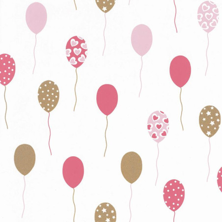 Papier peint Party Time rose - GIRL POWER - Caselio - GPR100864308