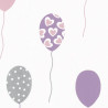 Papier peint intissé  PARTY TIME mauve - Collection GIRL POWER - CASELIO