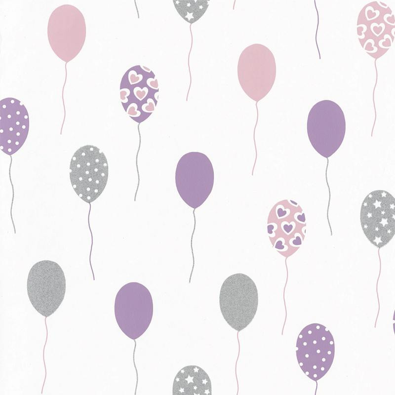 Papier peint Party Time mauve - GIRL POWER - Caselio - GPR100865838