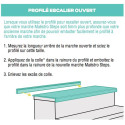Profilé escalier de meunier ouvert béton gris clair - Concept d'escalier Maëstro Steps
