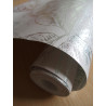 Papier peint Feuillage Tropical et Oiseaux - argent - ESCAPADE Ugepa