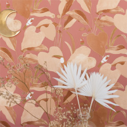 Papier peint Amazonia terracotta et rose - L'ODYSSEE - Caselio - OYS101424421