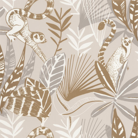 Papier peint Madagascar beige et doré - L'ODYSSEE - Caselio - OYS101401010